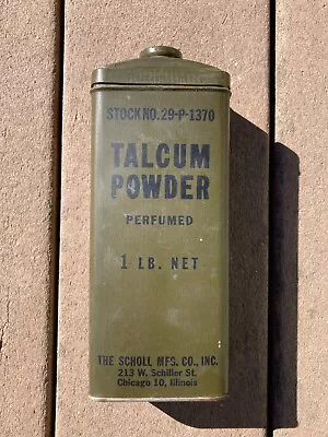 WW2 US Army Military Talcum Powder Tin Field Gear Company Barber Kit • $99.99