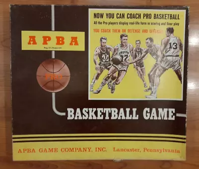 VTG Original APBA Pro Basketball Game In Box GAME COMPANY INC LANCASTER PA • $139.95