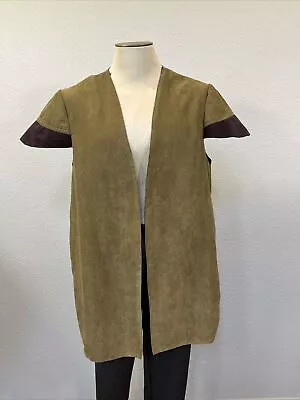 Something Rotten 46”Faux Suede Brown Vest Hamlet Renaissance Medieval Medici • $69