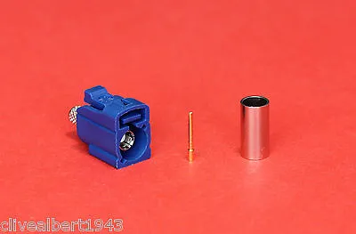 1 X FAKRA GPS Female RG58 Blue Code C Connector  NEW  • £6.94