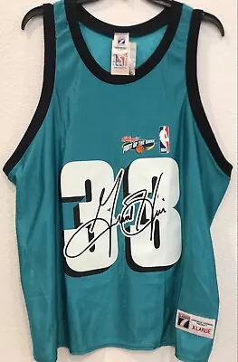 NWT Grant Hill Kelloggs Cereal Detroit Pistons Teal VTG 90s Logo 7 NBA Jersey XL • $40