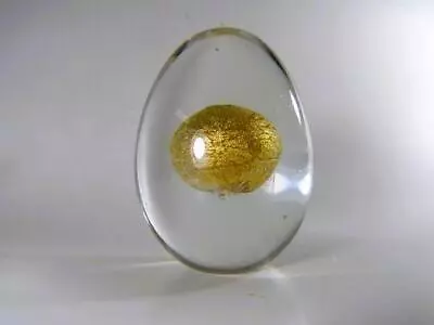 1968 Murano Art Glass 4  Gold Egg Yolk Paperweight TAPIO WIRKKALA For Venini • $629.99