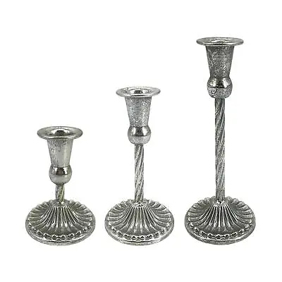 Metal Candle Holder For Pillar Candles Retro Candle Stick Holder Ornament • £12.48