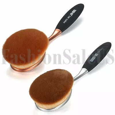 1Pc Professional Makeup Brushes Oval Cream Puff Toothbrush Brush Rosegold Tone • $10.99