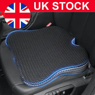 Car Front Seat Cushion Memory Foam Thick Office Chair Wedge Breathable Pad Mat • £17.92