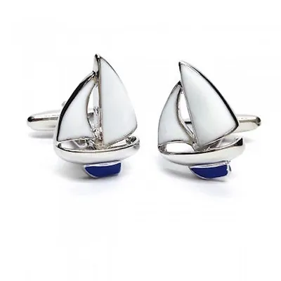 Blue Keel Yacht Cufflinks • $9.33