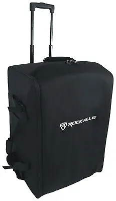 Rockville Rolling Travel Bag W/Wheels Fits Mackie Thump12A Speaker • £90.20
