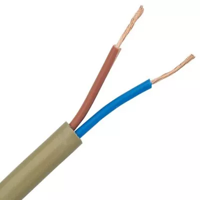 2 Core Gold Flexible Cable 0.5mm Flat - Traditional Decorative Flex Period Style • £5.25