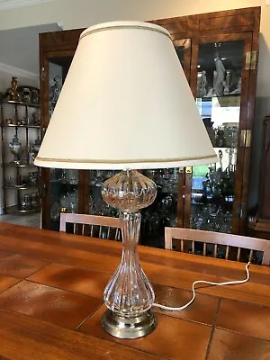 Violetta Cut Crystal 24% Lead Crystal Table Lamp 20  Tall (Bottom To Socket) • $199.99