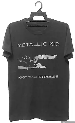 VINTAGE 80's IGGY POP METALLIC K.O PUNK ROCK TOUR CONCERT T-SHIRT THE STOOGES • $899.99