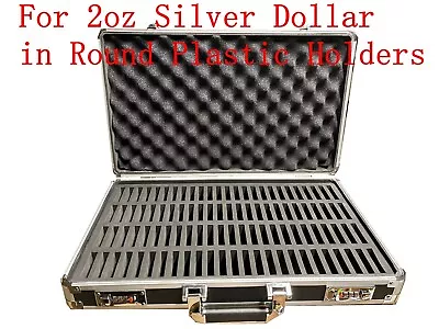 Storage Travel Locking Box Case Holding 100 X 2oz Silver Dollar Coins Holders • $59.99