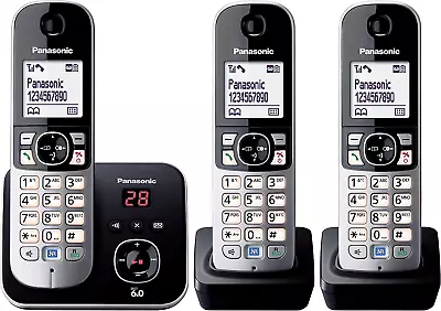 Panasonic DECT Digital Cordless Phone With Built-In Answering Machine And 3 H... • $160.95