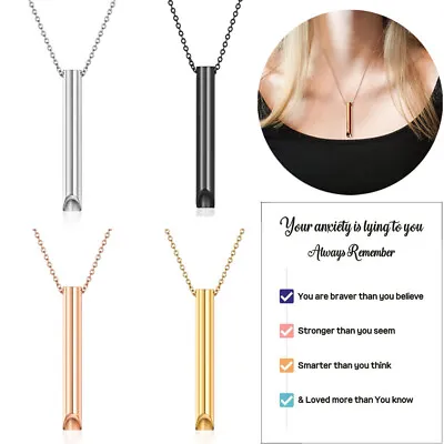 Anti Vaping Necklace Stress Relief Breathlace Quit Smoking Mindfulness Breathing • £6.99