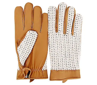 Classic Mens Driving Gloves Quality Soft Genuine Leather Fashion Vintage Retro • £15.99