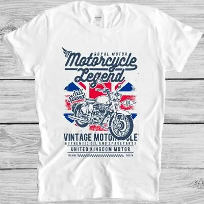 Motorcycle Legend T Shirt UK British Flag Motorbike Bike Biker Union Jack M24 • £6.35