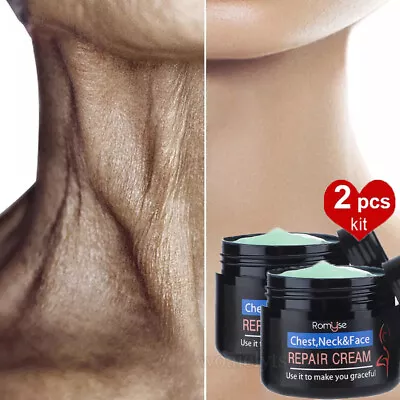 2x Wrinkle Remove Instant Chest Neck Face Cream Skin Tightening Anti-Aging Serum • £8.45