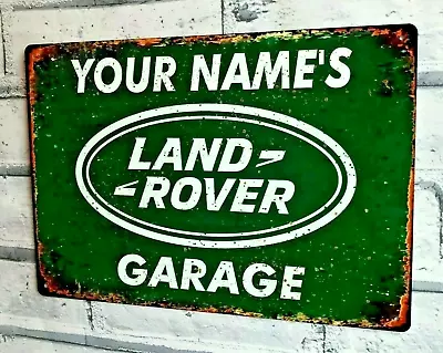 Garage Sign Personalised Land Rover Man Cave Workshop Shed Gift Idea • £12.95