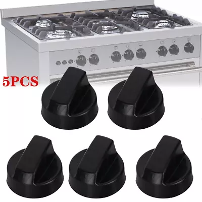 New 5PCS Black Universal Electrical Cooker Gas Stove Oven Knobs 3 D Shaft Insert • $19