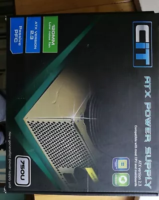 CiT 750W ATX 20+4 Pin Gold Power Supply Unit  Working • £36.75