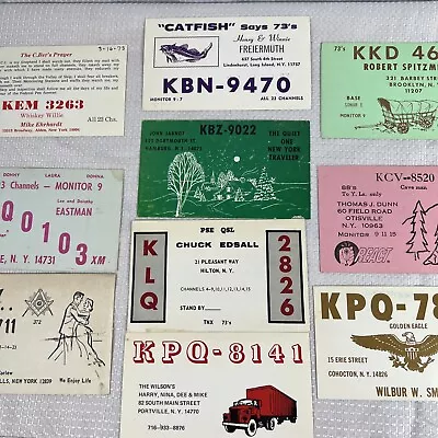 Vintage Radio Cards Amateur Radio QSL Cards Lot New York QSL Radio Cards Lot 10 • $19.99