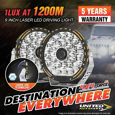 9 Inch Laser LED Driving Osram Spot Lights Round Offroad SUV 4x4 Truck Headlight • $245