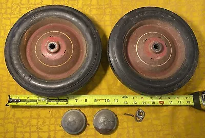 Vintage FIRESTONE 10 X 2 Solid Rubber TIRES Metal Wheels PEDAL CAR/WAGON/CART • $59.99