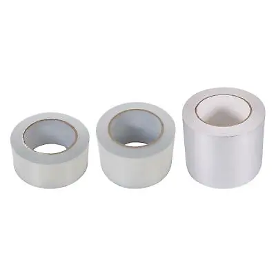 Aluminium Foil Tape Rolls Heat Insulation Self Adhesive Duct 50  75 And 100mm • £24.99