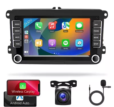 2+64G For VW Volkswagen CC Passat 7  Carplay Android 13 Car Stereo GPS Radio CAM • $119.99