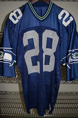 Curt Warner Sand Knit Seattle Seahawks Vtg 80s Mesh Jersey Lg M/L Medium • $88