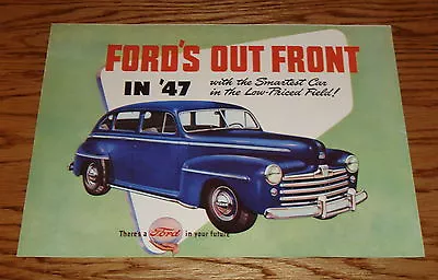 1947 Ford Car Full Line Foldout Sales Brochure 47 Coupe Convertible Sportsman • $21.08