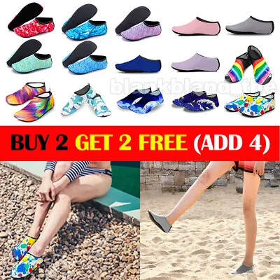Kids Mens Womens Aqua Socks Water Beach Shoes Non-Slip Sea Swim Pool Wetsuits  • £2.82