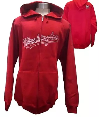 Washington Nationals Men's Full-Zip Therma Base Jacket MLB Majestic Red  • $39.99