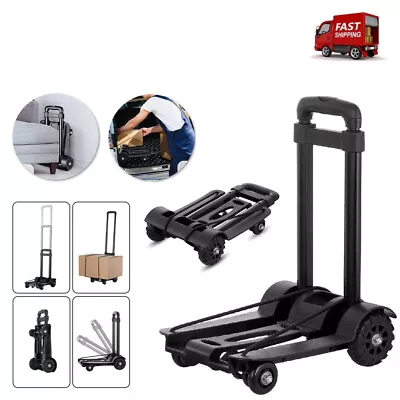 £16.99 • Buy Portable Lightweight Folding Dolly Push Truck Hand Trolley Compact Luggage Cart