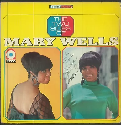 MARY WELLS The Two Sides Of AUTOGRAPHED BY ARTIST 12  Vinyl LP W) 2 ORIG. Photos • $149.98