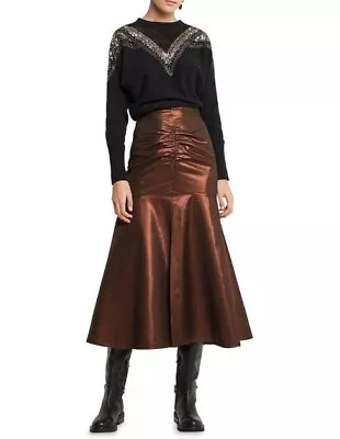 Sass & Bide Free Falling Skirt In Chocolate Size 10 • $120