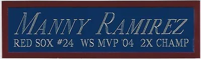 MANNY RAMIREZ RED SOX NAMEPLATE AUTOGRAPHED Signed BAT-JERSEY-BASEBALL-PHOTO-CAP • $9.99