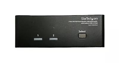 StarTech 2 Port DVI VGA Dual Monitor USB KVM Switch Audio & USB2 Hub SV231DDVDDU • £30