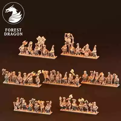 10mm Dwarf Slayer Force Warmaster Army Berserkers Slayers Hero Flame Cannon • £20