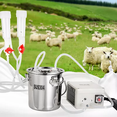 VEVOR Goat Milking Machine Goat Milker 3L 304 Stainless Steel Bucket Portable • $98.99