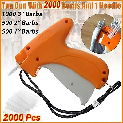 Garment CLOTHING PRICE LABEL TAGGING TAG TAGGER GUN WITH 2000 BARBS 1 Needle  • $8.49