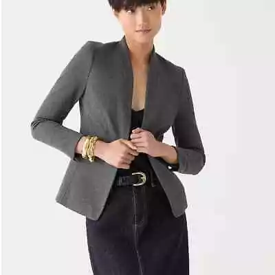 J.Crew Going Out Blazer Jacket Open Front Dove Gray Size 0P • $25