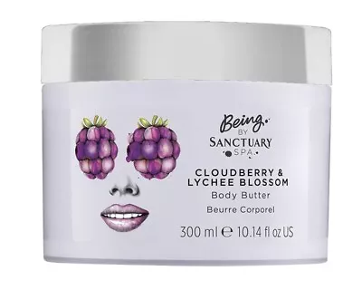 Sanctuary Spa Body Butter Cream Moisturiser Cloudberry & Lychee Blossom 300 Ml • £15