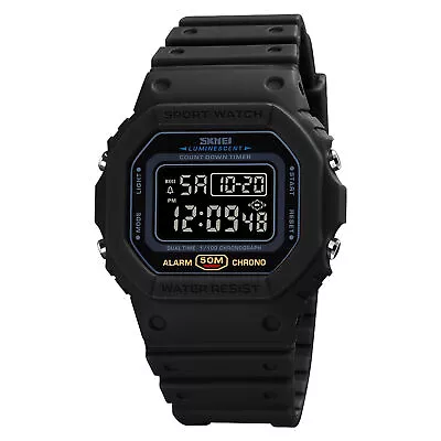 Men's Digital Sport Watch   Waterproof Sport Watch With  O9G0 • $16.59