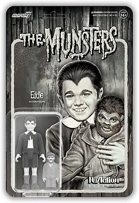 Reaction The Munsters Eddie (Grayscale) Figure Super7 28612 • $29.90