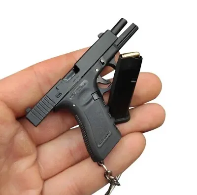 £45.99 • Buy Mini G.17 Gun Keychain, Luxury 1:3 Model With Moving Parts And 6 Ejecting Shells