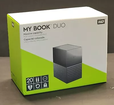 Western Digital My Book Duo 20TBExternal RAID HDD USB 3.1 Hard Drive • $450