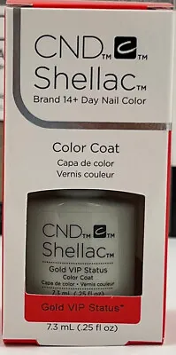 £7.99 • Buy CND Shellac Color Coat 7.3ml - Gold VIP Status