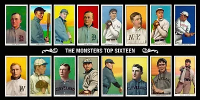 T206 Monster Top 16 Baseball Card Art Print Card Stock 9 X18  - Ty Cobb • $19.95