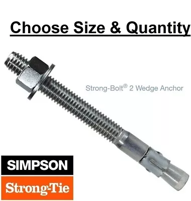 Zinc Plated Simpson Strong Bolt 2 II Concrete Wedge Anchor STB2 ALL SIZES • $19.99