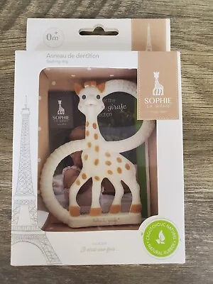 Sophie La Girafe - So Pure Natural Rubber Soft Baby Teething Ring From France • $17.99